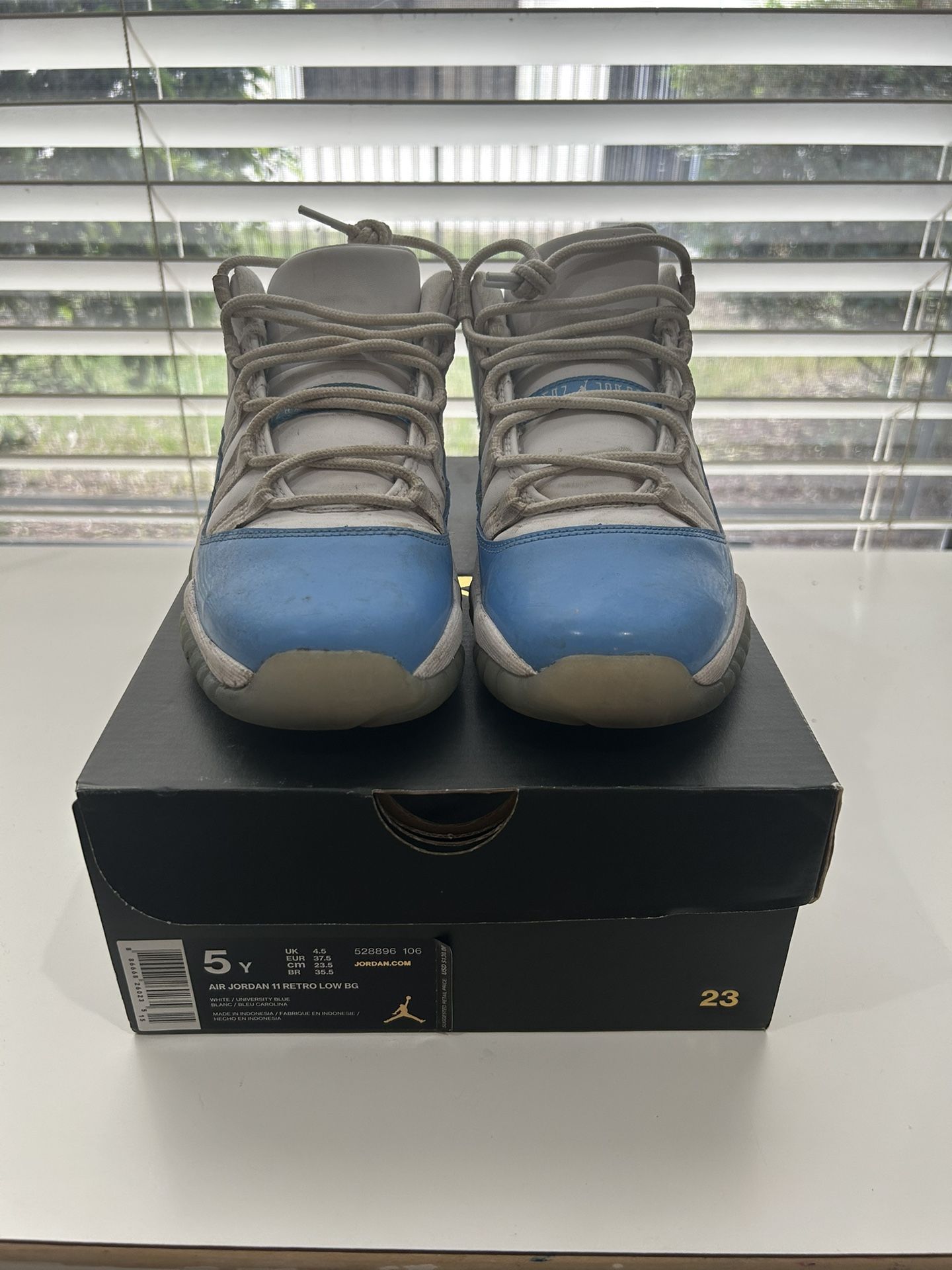 Jordan University Blue UNC 11 Low Size 5y Nike Kith Travis Scott Bape