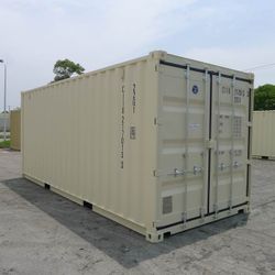 NEW 20ft Beige One Trip Shipping Containers For Sale 