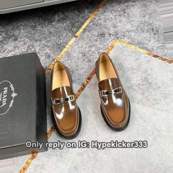 dress Prada leather shoes Comes with box shoes