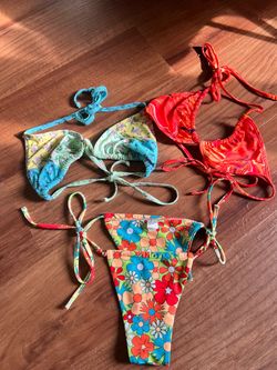 Lot of 3 Printed Bikini Pieces