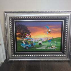 Hole 19 By Michael Godard Giclee Hand Embellished & Signed With COA
