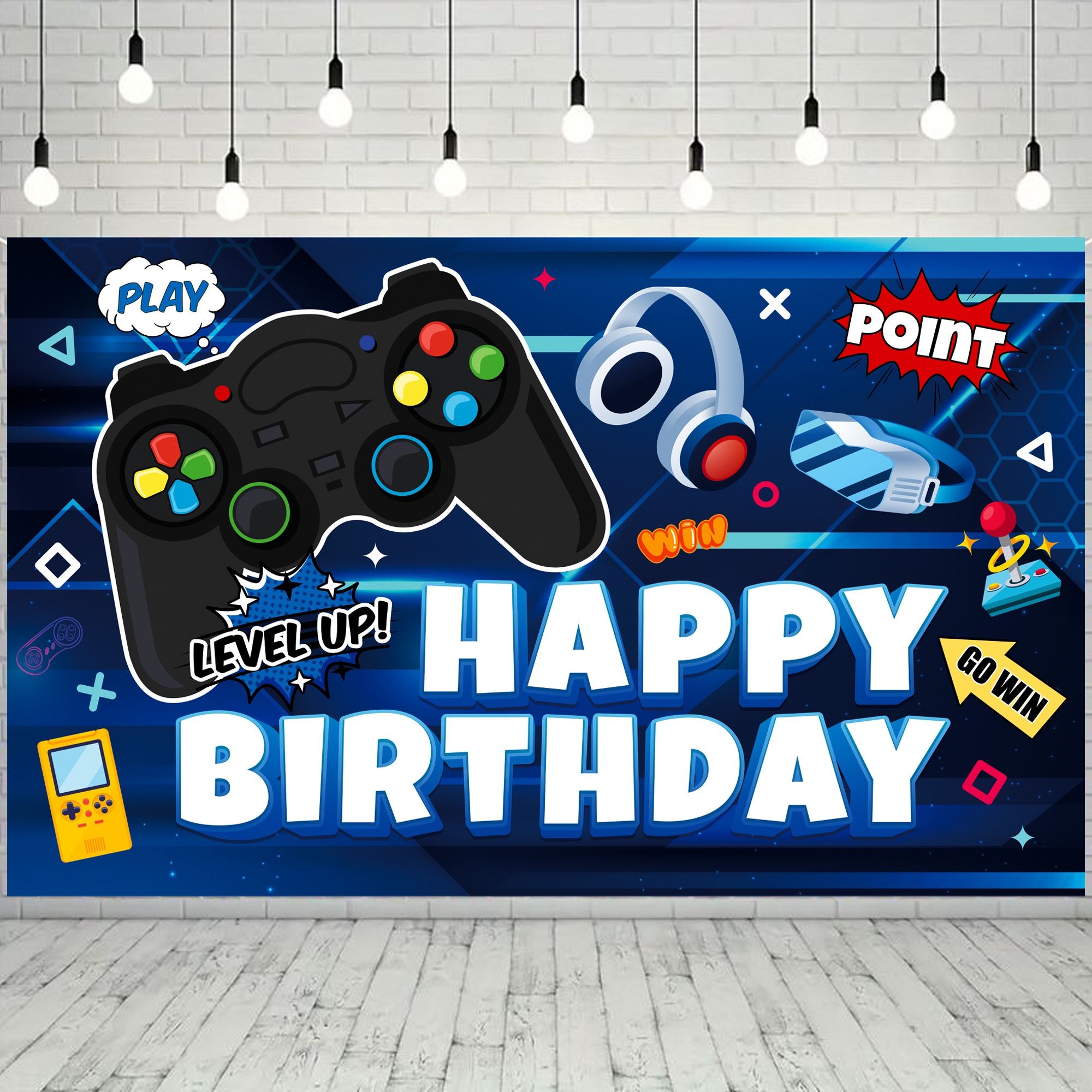 1pcs Video Game Birthday Decoration Background (New, Unopened)