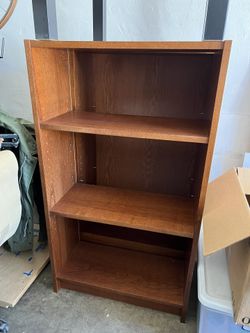 Bookscase Short Brown With 2 Shelves Each