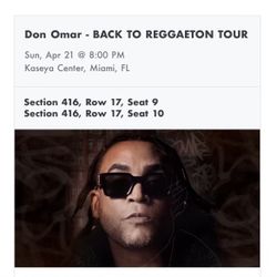 Don Omar Back To Reggaeton Tour- 4/21/24