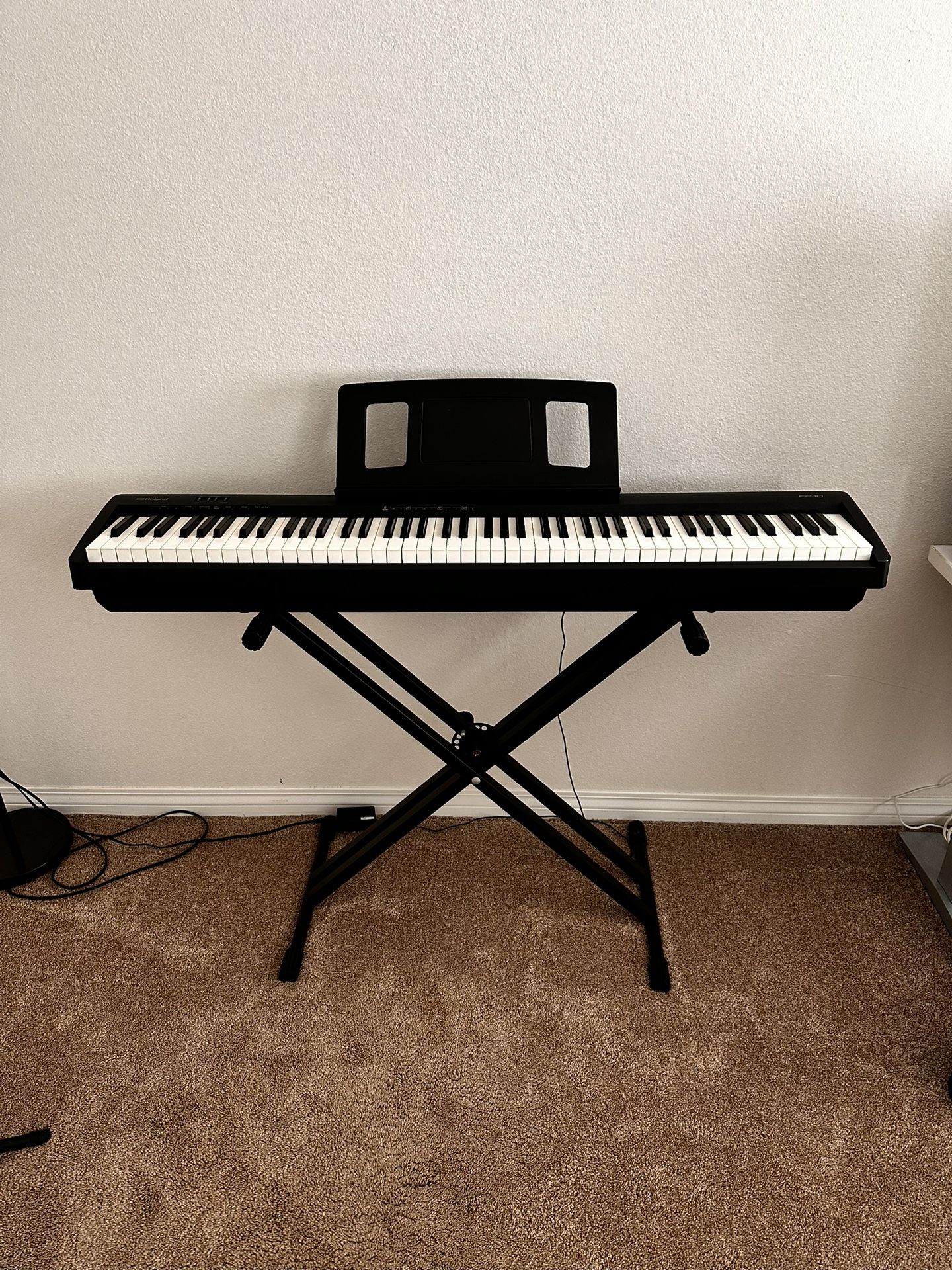 Roland FP-10 Piano Keyboard With Stand