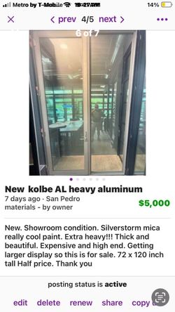 New.  Single swing door with fixed sidelight.   Kolbe - Kolbe. AL series
