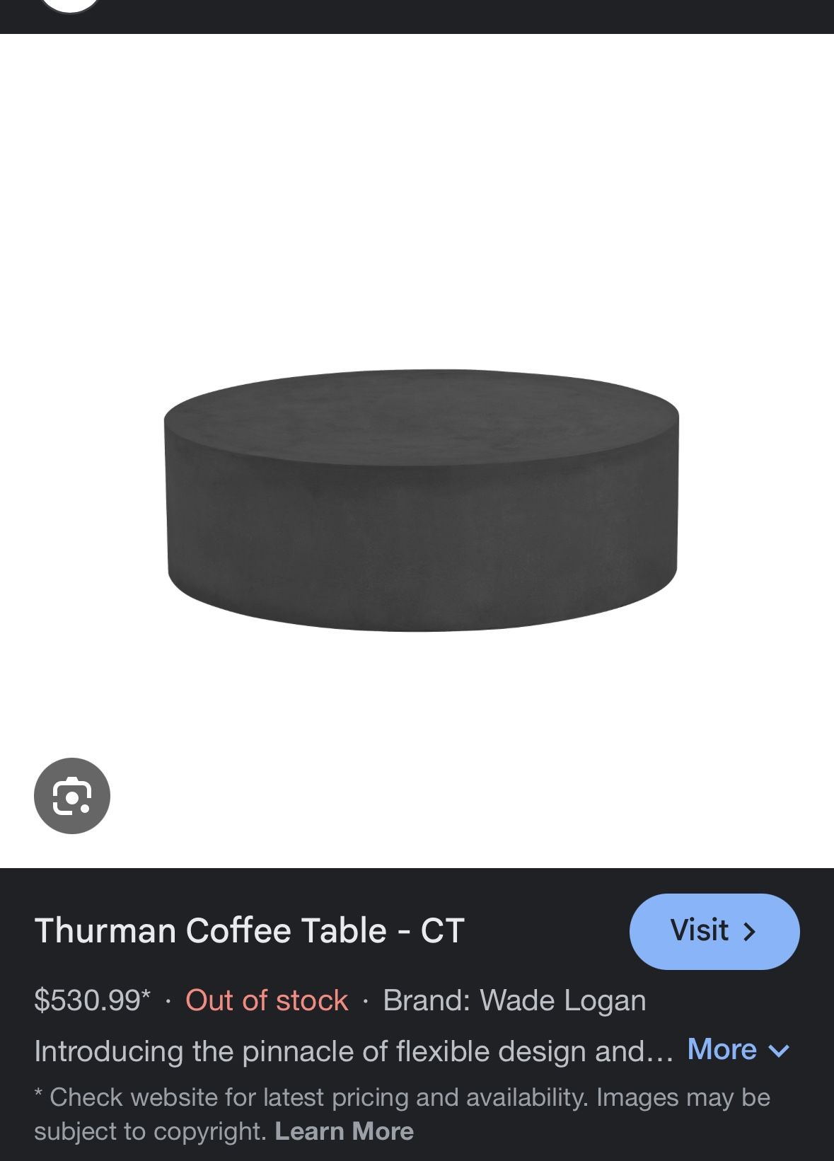 Thurman Coffee Table - CT New in box