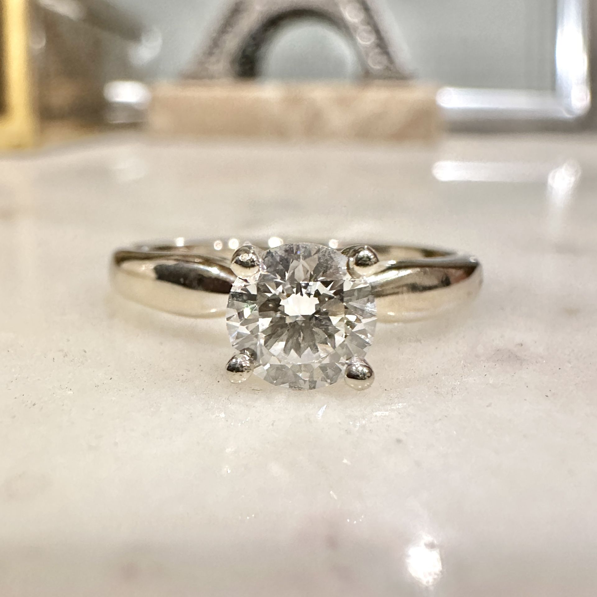 18K White Gold Lab Grown Diamond Engagement Ring
