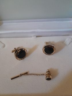 Mens Cuff Links And Tie Pin