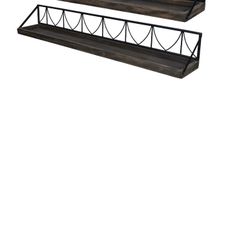 Wood & Metal Floating Shelf