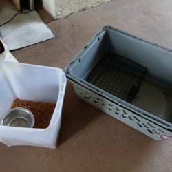 Pet Crate + Food Container
