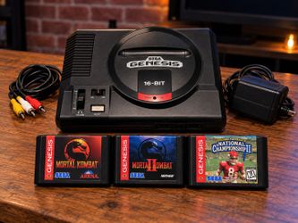 Original Sega Genesis with Mortal Kombat Games & More!