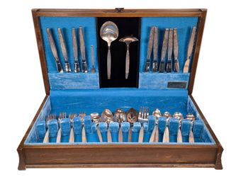 Oneida Community Silver Sands Silverplated Flatware 60 Pcs Set With Box