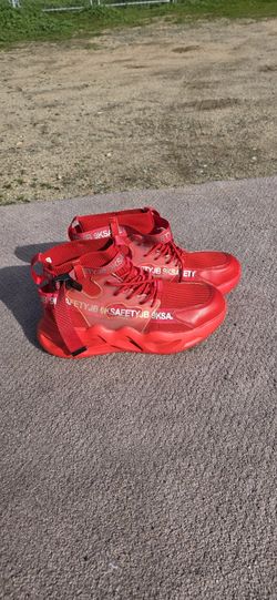 Steel toe safety work boots