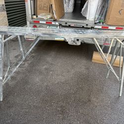 Work Platform Adjustable Folding Scaffolding Portable Step Ladder Height Drywall Heavy Duty Load Capacity 800Lbs 