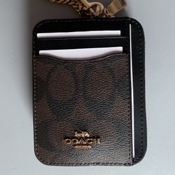 NEW COACH Zip Card Case w/ Wrist Strap!!