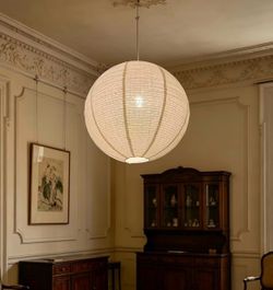 Large Hanging Lamp shade 20INCH Round Linen plus hanging cord