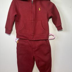 Ralph Lauren Fleece Hoodie & Jogger Pants Set