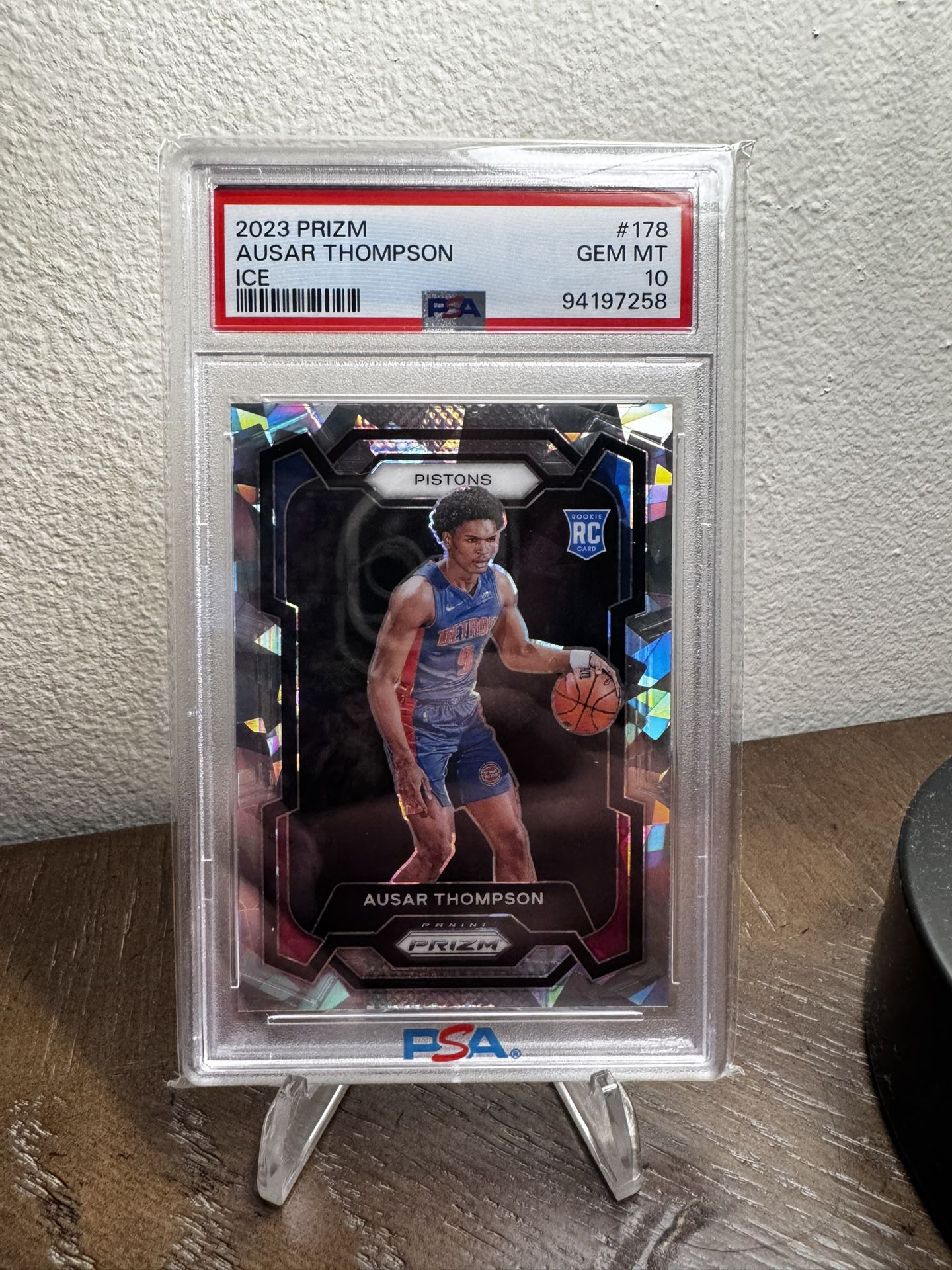 2023 PRIZM AUSAR THOMPSON ICE #178 GEM MT 10 (contact info removed)8