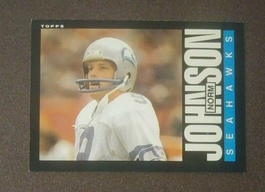 1985 Topps Norm Johnson Seattle Seahawks #387 AFC Pro Bowl Kicker Football Card Vintage Sports Collectible NFL Trading