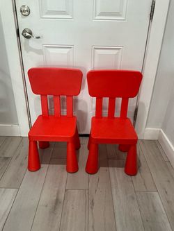 Kids Chairs Red – Set of 2