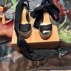 Christian LV Wedges 