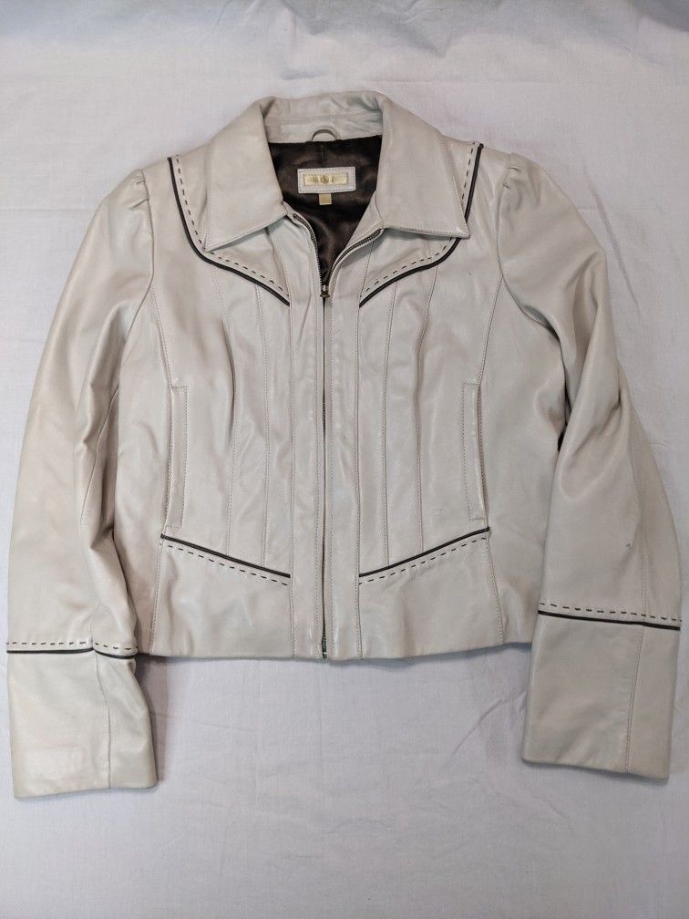 Wilson Leather Cream Jacket - XL