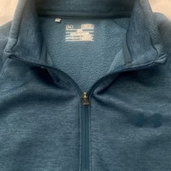 Under Armour Men’s Size M Water Repellent Cold Gear Loose Quarter Zip Fleece Lined Jacket Green