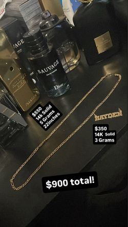 14k Gold Solid Chain & Pendent