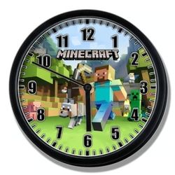 Minecraft Clock minecraft the game wall Clock

