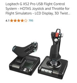 Logitech G X52 USB Flight Control Simulator