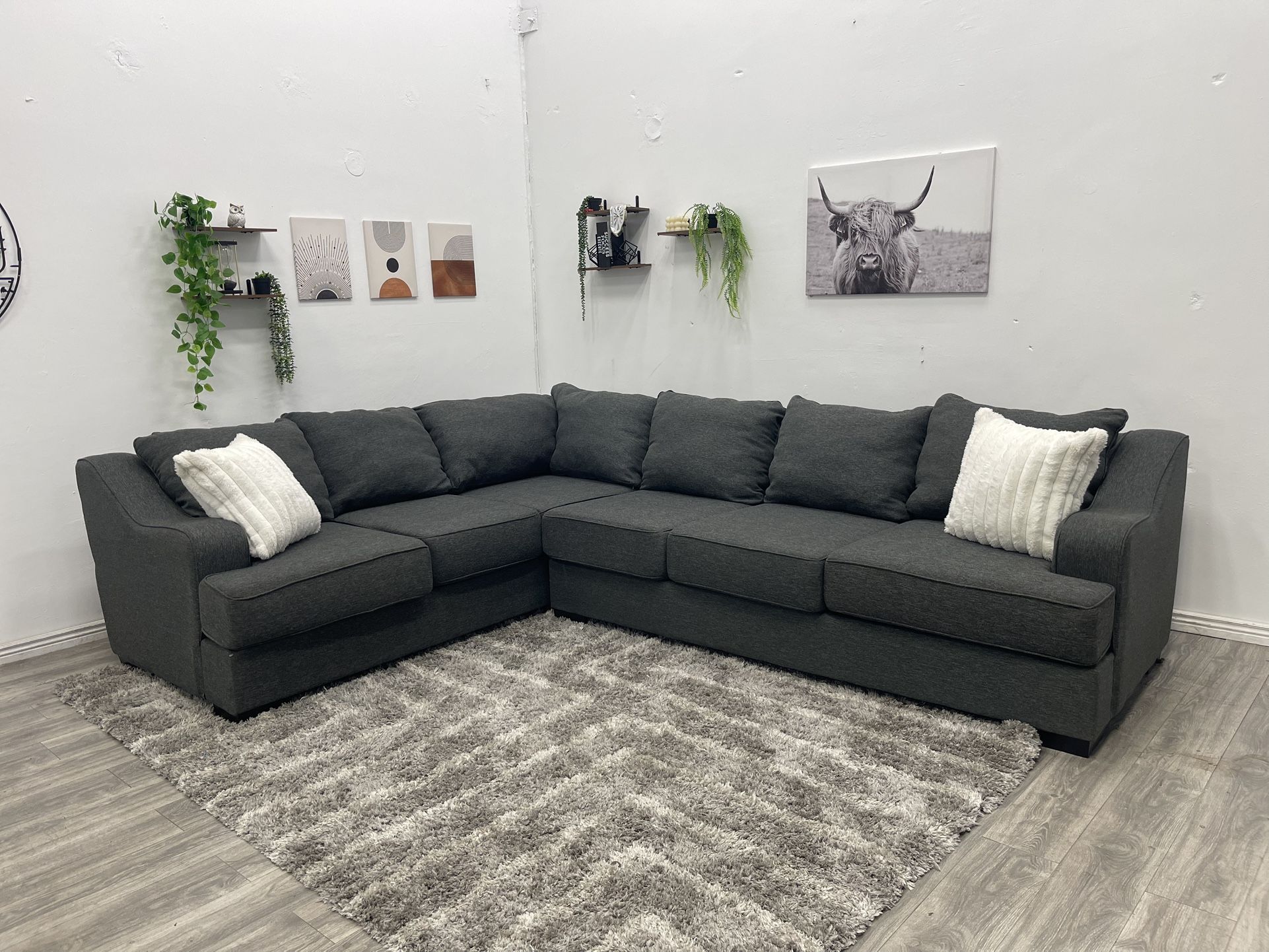 Gray Sectional Couch - Free Delivery 