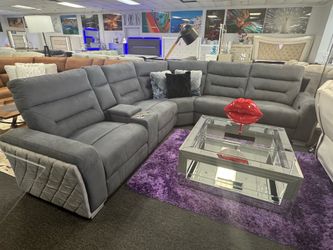 MICROFIBER Power Reclining GREY SECTIONAL ON CLEARANCE!!