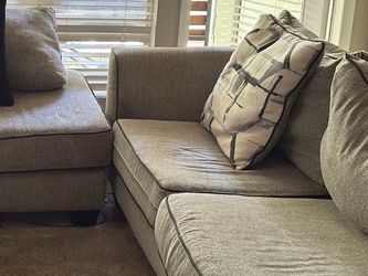 Grey Fabric Sectional Sofa Right Piece