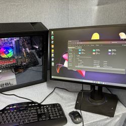 OMEN Gaming Desktop Computer PC i7 32GB DDR4 256GB SSD GTX 745 W11 RGB with Asus Gaming Monitor 24”