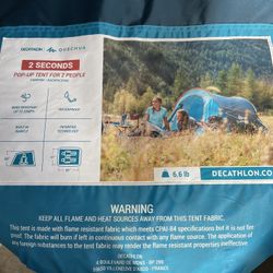 Decathlon Tent For 2 People