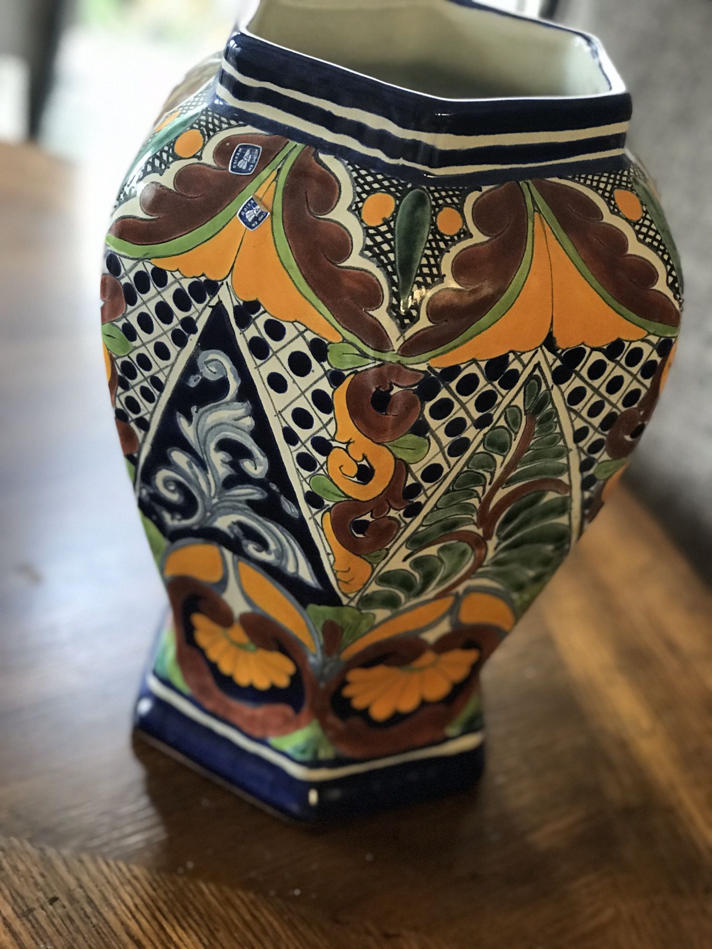 Traditional Mexican flower vase