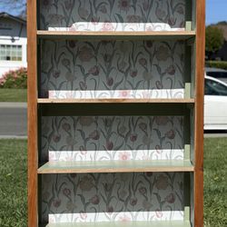 Floral Wooden Bookshelf