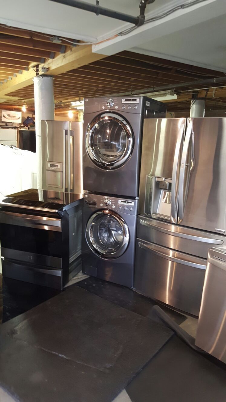 Blow Out Sale Store Full Of Nice Refurbished Certified Gently Used Washer Dryer Refrigerator Oven Stove Stackable Samsung LG Whirlpool GE Maytag Bosh
