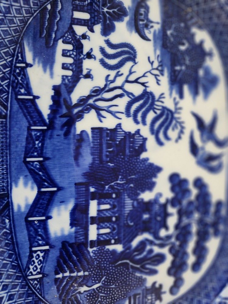 Blue England Willow Plate