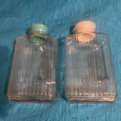 2 vintage anchor  hooks  2 liter jar