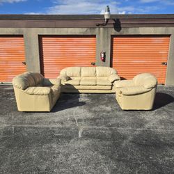 Elegant Genuine Leather Sectional Sofa