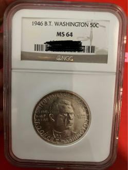 1946 Booker T. Washington Half Dollar NGC MS64