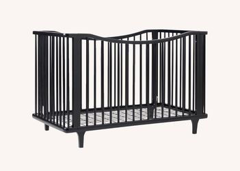 West Elm Kids Dawson convertible crib, black
