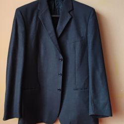 Country Road Men's 46R Charcoal Gray Lawford Wool Mohair Jacket Blazer  Suit 