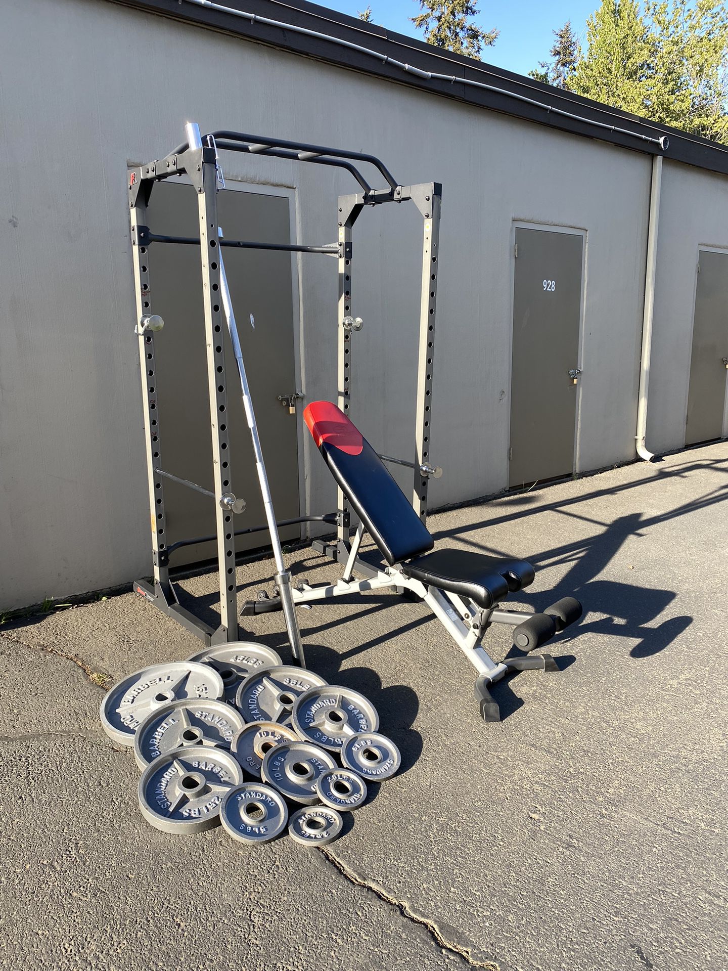 Power Rack Weights Barbell Bench 