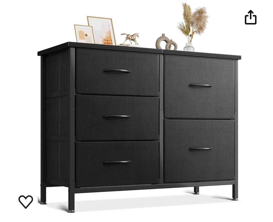 Dresser for Bedroom with 5 Drawers, Wide Bedroom Dresser with Drawer Organizers