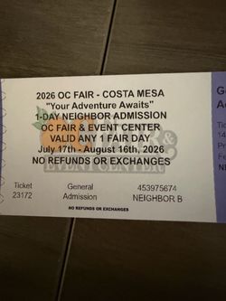 OC fair tickets