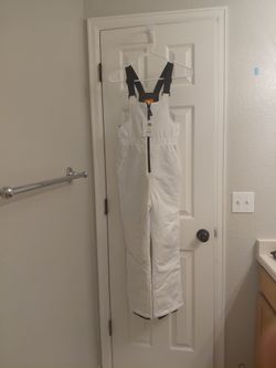 White Snow Bib Pants with Tags