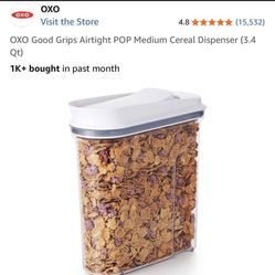  OXO Good Grips Airtight POP Medium Cereal Dispenser (3.4 Quart)